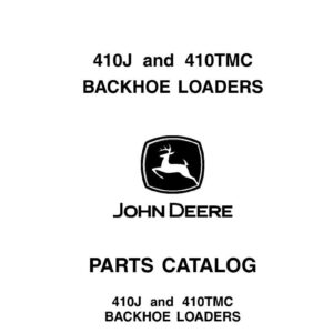 JD 410J AND 410TMC PARTS  CATALOG MANUAL BOOK CD English